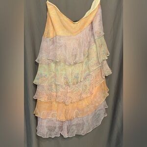 Vintage 💚 Y2K Ralph Lauren Black Label, paisley tiered ruffle skirt, preowned